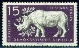 1956 Berlin Zoo,Black Rhino ,Diceros Bicornis,Germany DDR,M.553,MNH - Rinoceronti