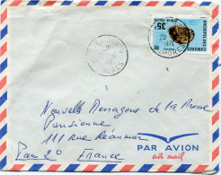 COMORES LETTRE PAR AVION DEPART MUTSAMUDU 20-10-1971 POUR LA FRANCE - Storia Postale