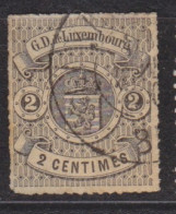 TP N° 13, Armoiries 2c Noir Percé En Ligne Oblitéré - 1859-1880 Stemmi