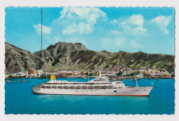 ADEN Yemen, Ship S/S Cambera In Aden Harbour, General View Of Steamer Point, Vintage Photo Postcard RPPc (67208) - Jemen