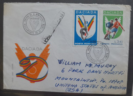 ROUMANIE ROMANIA ROMANA FDC 1988 SPORT DACIADA  FOOTBALL FUSSBALL SOCCER CALCIO FOOT FUTBOL FUTEBOL VOETBAL - Briefe U. Dokumente