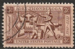 USA 1955 Mi-Nr.692 O Gestempelt  200 Jahre Fort Ticonderoga ( U 486) Günstige Versandkosten - Used Stamps