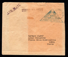 1948 SOMALIA OCCUP. BRIT. BUSTA VIAGGIATA PER L'ITALIA -FRANCHIGIA SINISTRATI - Somalie