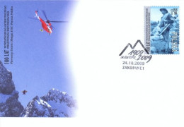 FDC 1488 Poland Centenary Of The Volunteer Rescueers In The High Tatras 2009 Helicopter - Accidents & Sécurité Routière