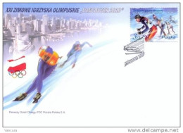 FDC 1496 Poland Vancouver Winter Olympic Games Skiing Skating 2010 - Invierno 2010: Vancouver