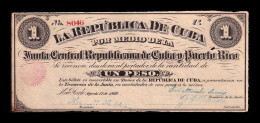 Cuba 1 Peso 1869 Pick 61 Serie U Ebc/+ Xf/+ - Cuba