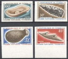 Tchad 1966, Prehistoric Stone Tools, 4val IMPERFORATED - Préhistoire