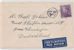 Obl. 431 - 2 Fr Type Poortman - DEURNE - Per Vliegtuig - Par Avion - Deutschland - Jena - Thuringen - Cartas & Documentos