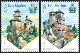 SALE!!! SAN MARINO 2017 EUROPA CEPT CASTLES 2 Stamps Set MNH ** - 2017