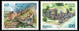 SALE!!! SERBIA SERBIE SERBIEN 2017 EUROPA CEPT CASTLES 2 Stamps Set MNH ** - 2017