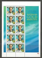 AUSTRALIA 2000 TYPE 1 AUSTRALIAN GOLD MEDAL MEDALLISTS OLYMPICS TAEKWONDO LAUREN BURNS SHEET OF10 NHM WOMEN MARTIAL ARTS - Estate 2000: Sydney