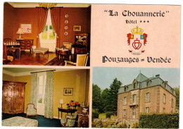 85 - LA CHOUANNERIE HÔTEL *** POUZAUGES VENDÉE - Mr Mme FOUQUET - CARTE A PLIER POUR CARTE DE VISITE - Restaurantes