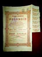 Compagnie Continentale Pegamoïd ,Belgium 1932 Stock Certificate - Tessili