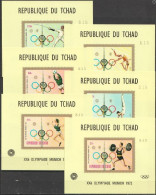 Tchad 1972, Olympic Games In Munich,  Football, Gymnastic, Athletic, 6BF De Luxe - Gymnastik