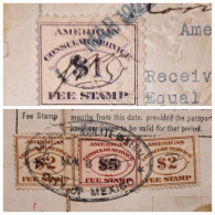Cuba  Passeport,  Pasaporte, Passport, Reisepass USA $2 + $5 + $2 + $1 - Usados