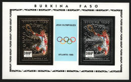 Burkina Faso 1995 - Mi-Nr. Block 153 A ** - MNH - Gold & Silber - Olympia - Burkina Faso (1984-...)