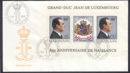 LUXEMBURG  Block 13, FDC, 60. Geburtstag Von Großherzog Jean Von Luxemburg, 1981 - Blocs & Feuillets