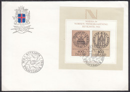 ISLAND  Block 4, FDC,  Internationale Briefmarkenausstellung NORDIA ’84, Reykjavik, 1982 - Blocks & Kleinbögen