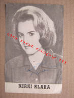 Berki Klara - Original Autograph, Signed, Signature ( Promo Card ) - Sänger Und Musiker