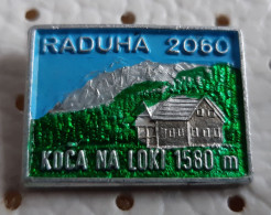 RADUHA 2060m Koca Na Loki 1580m  Mountain Lodge Alpinism, Mountaineering, Slovenia Pin - Alpinisme, Beklimming