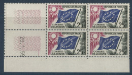 SERVICE N° 19 25 Fr Neuf ** (MNH) + Coin Daté Du 29/1/59 Cote 8 € TB - Dienstzegels