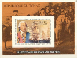 Tchad 1976, 200th American Revolution, Washington, Ships, BF IMPERFORATED - George Washington