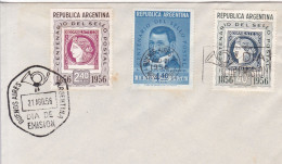 Argentina - 1956 - Envelope - First Day Issue Postmark - Centenario De Sello Postal Stamps - Caja 30 - Usados