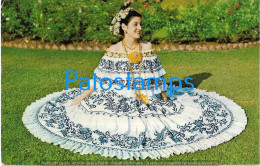 222566 PANAMA SAN BLAS COSTUMES YOUNG LADY NATIONAL POSTAL POSTCARD - Panama