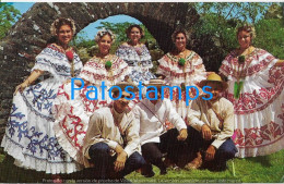 222567 PANAMA COSTUMES TYPICAL GROUP FOLKLORE POSTAL POSTCARD - Panama