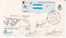 Argentina - 1983 - Envelope - First Day Issue Postmark - Falkland Islands Stamp - Caja 30 - Gebruikt