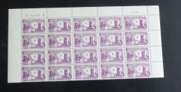 COLONIES GENERALES - 1943 - N°YT. 5 - 9f+41f Lilas - Bloc De 20 Bord De Feuille - Neuf Luxe ** / MNH - Autres & Non Classés