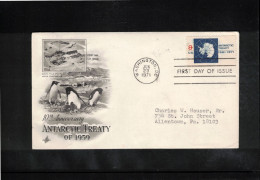 USA 1971 Antarctica - 10th Anniversary Of Antarctic Treaty FDC - Antarctisch Verdrag