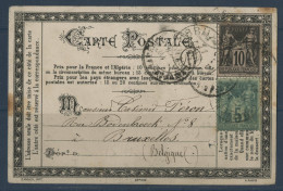 CARTE STENOGRAPHIQUE DUPLOYE Pour La Belgique N° 75 + 89 D'HEILTZ LE MAURUPT MARNE En 1879 Voir Suite - Cartoline Precursori