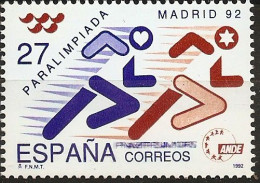 Spain 1992 Paralympic Games Madrid 1 Value MNH Runners - Sport Voor Mindervaliden