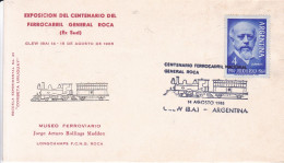 Argentina - 1965 - Envelope -  Phylatelic Exposition - Railway Roca Centenary - Julio A. Roca Stamp - Caja 30 - Gebruikt