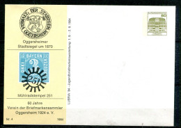 R.F.A. - 60 Jahre Verein Der Briefmarkensammler OGGERSHEIM - Privé Briefomslagen - Ongebruikt