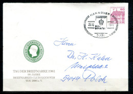 R.F.A. -  Tag Der Briefmarken 1981 - 95 Jahre Briefmarken-Club Hannover - Enveloppes Privées - Oblitérées