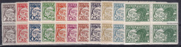 AUSTRIA 1925-30 - MNH - ANK 468-481, 483, 484, 482, 485-487 - Complete Set! - Mostly Blocks Of 4 - Ungebraucht