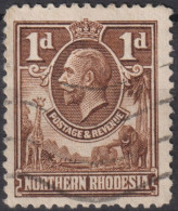 1925 Singapur ° Mi:GB-NR 2, Sn:GB-NR 2, Yt:GB-NR 2, King George V (1865-1936) And Animals - Noord-Rhodesië (...-1963)