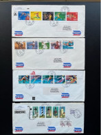 UNITED STATES USA 1991/1992 4 AIR MAIL LETTERS SAN LORENZO CA TO BEEK NETHERLANDS VERENIGDE STATEN AMERIKA AMERICA - Covers & Documents