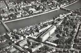 10874827 Basel BS Basel Fliegeraufnahme Buergerspital Johanniter Rheinbruecke Mi - Autres & Non Classés