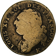 France, Louis XVI, 12 Deniers, 1792, Bordeaux, Bronze, B+, KM:600.8 - Altri & Non Classificati