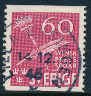 Sweden Suède Sverige: Facit 360, 60ö Swedish Press, VF Used Cancel LILLA ESSINGE 14.12.45 (DCSV00428) - 1930- ... Francobolli In Bobina II