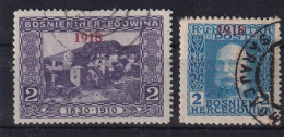 BOSNIA-HERCEGOVINA 1918 - Canceled - ANK 147, 148 - Bosnien-Herzegowina