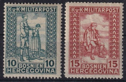 BOSNIA-HERCEGOVINA 1918 - MNH - ANK 142, 143 - Bosnia Herzegovina