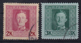 AUSTRIA 1917/18 - FELDPOST - Canceled - ANK 69, 70 - Usati