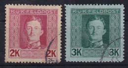 AUSTRIA 1917/18 - FELDPOST - Canceled - ANK 69, 70 - Gebraucht