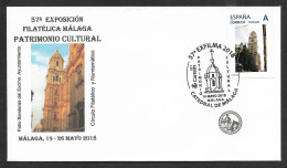 Espagne Lettre Timbre Personnalisé Málaga Patio Banderas 2018 Spain Personalized Stamp Cover España Sobre Tusello - Brieven En Documenten