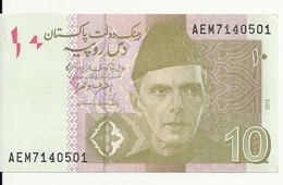 PAKISTAN 10 RUPEES 2015 UNC P 45 J - Pakistán