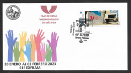 Espagne Lettre Timbre Personnalisé Málaga Expo Philatelique 2023 Spain Personalized Stamp Cover España Sobre Tusello - Lettres & Documents